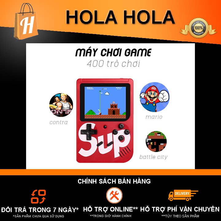 Máy chơi game Sup 400 (300-400 game) có Mario, Contra, Tank v.v.. Pin rời có thể thay được