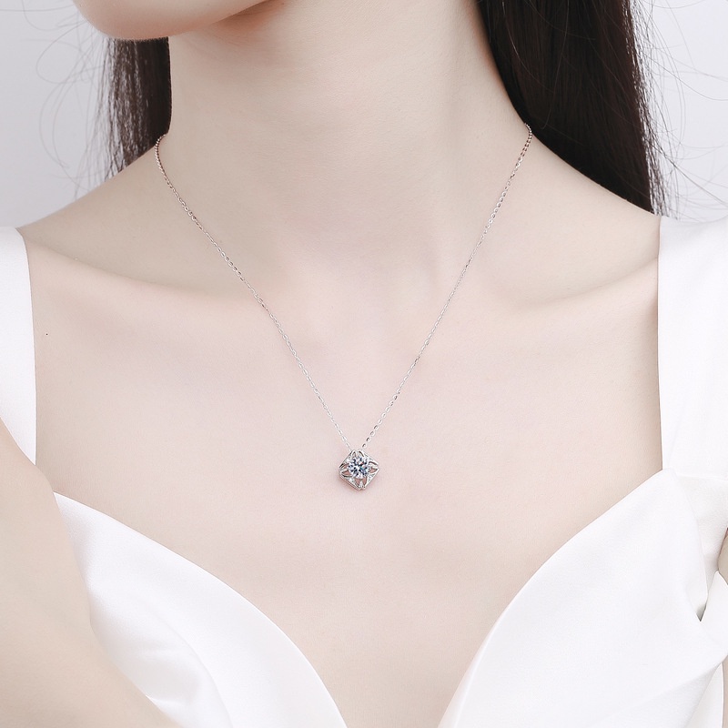 Dây chuyền bạc ý 925 kim cương MOISSANITE CECY -994M