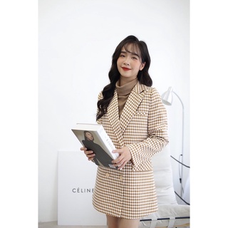 Áo vest dạ kẻ