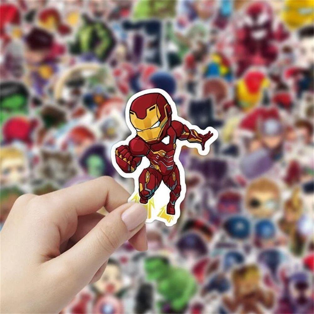 Augustine Nhãn Dán Hoạt Hình Marvel Chống Nước Trang Trí Laptop Ván Trượt Sổ Tay