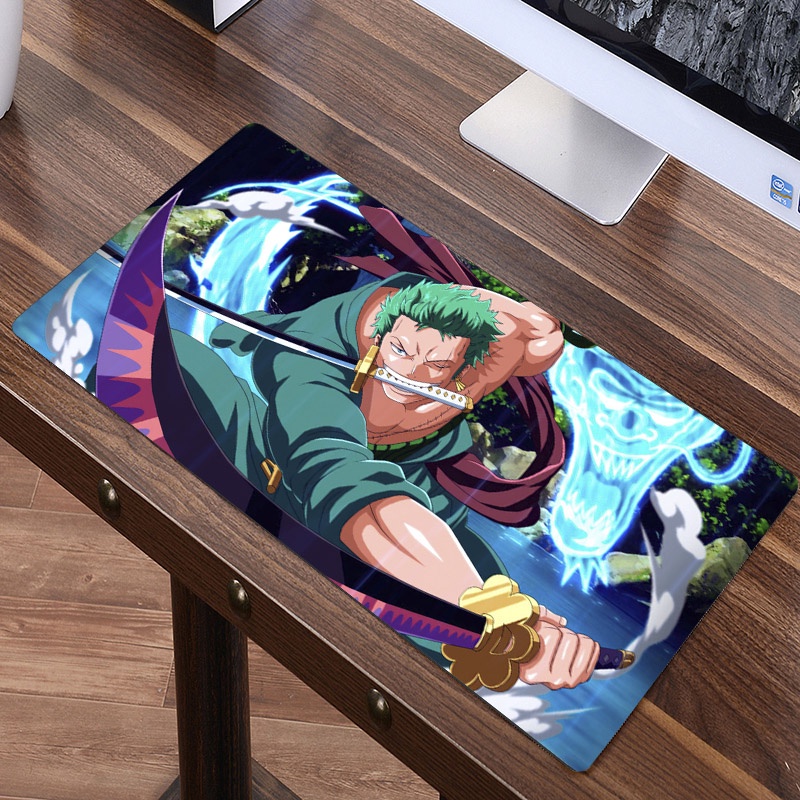Tấm Lót Chuột Và Bàn Phím In Hình Nhân Vật Roronoa Zoro Trong One Piece 30x60cm