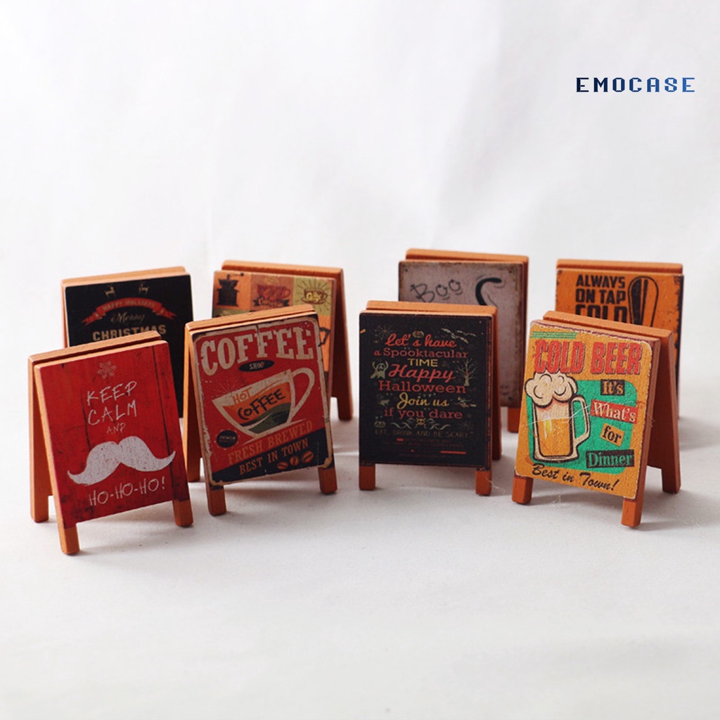 Ny-đồ Chơi Bảng Hiệu Mini Kết Cấu Tinh Tế Quyến Rũ Bắt Mắt Kết Cấu Bằng Gỗ Mi