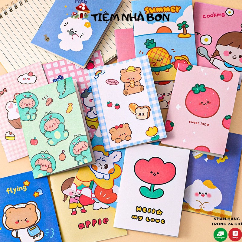 Sổ tay ghi chép notebook có dòng kẻ tiện dụng, Sổ tay mini nhiều mẫu giá rẻ