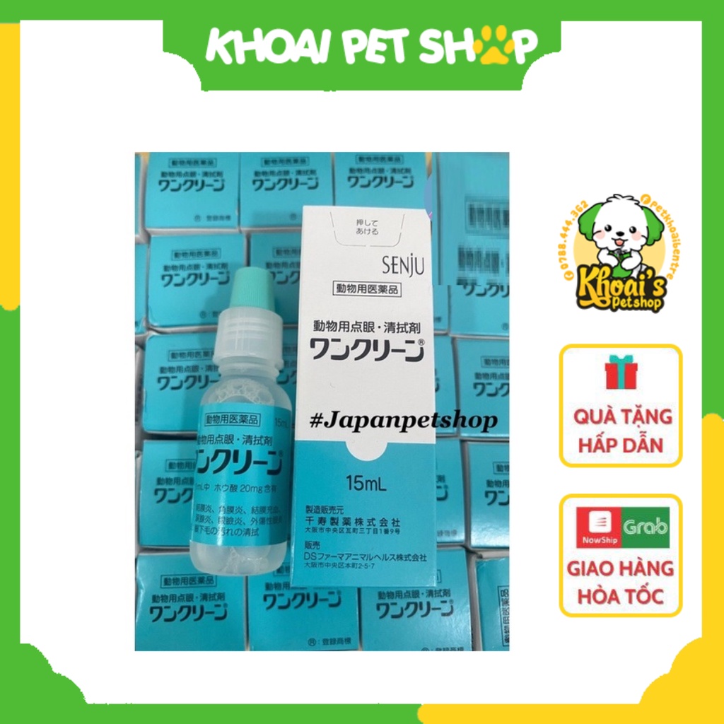 Dung Dịch Nhỏ Mắt Ngăn Ngừa Chảy Nước Mắt Cho Chó Senju 15ml Của Nhật