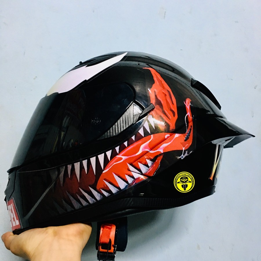 Tem VENOM decal dán nón bảo hiểm Fullface, nón 3/4, xe máy, laoptop