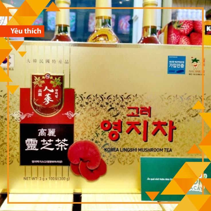 Trà LINH CHI Hộp Vàng Hàn Quốc - Chính Hãng