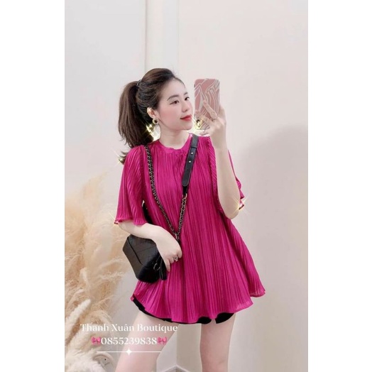 Áo xếp ly bèo babydoll nhiều màu xinh