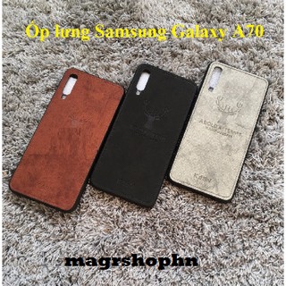 Ốp lưng Samsung Galaxy A70 Chất liệu Case TPU ôm sát máy kết hợp với lớp vải Jean bên ngoài.