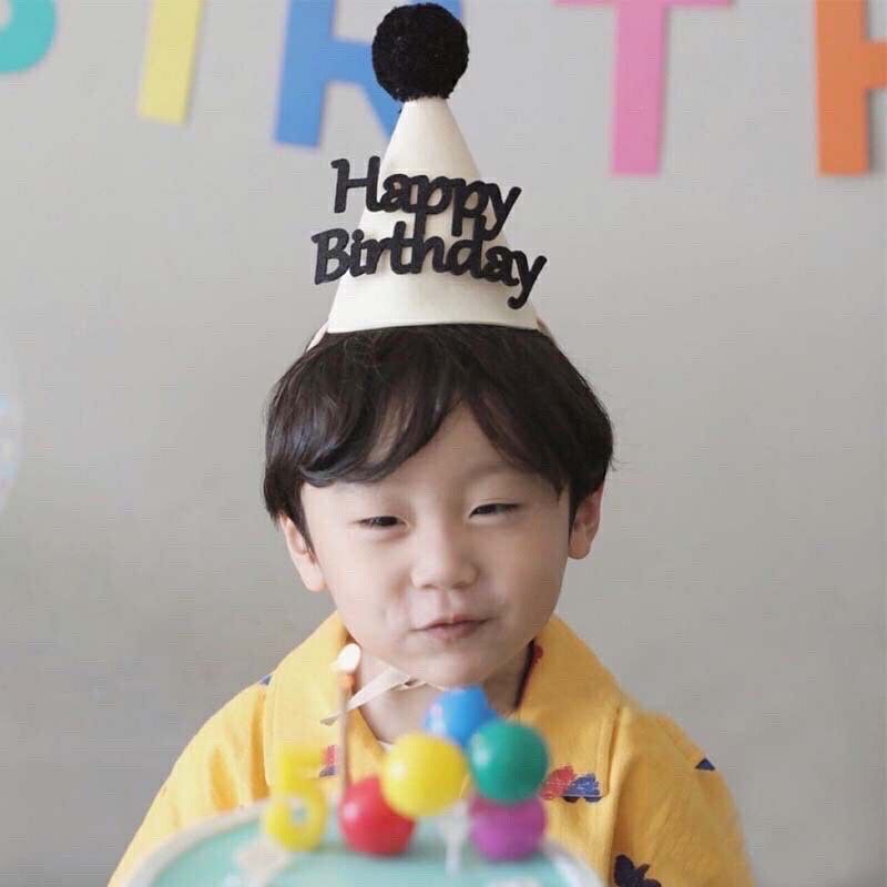 Mũ sinh nhật 3D vải nỉ vải dạ Hàn Quốc