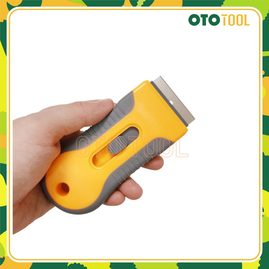 Dụng cụ cạo keo dán phim cách nhiệt kính xe ô tô lưỡi kim loại ngắn OTO TOOL AD03 Razor Blade