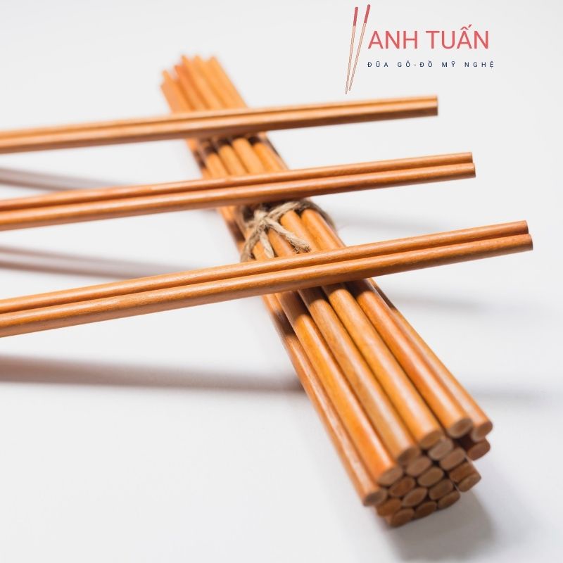 Bộ 30 đôi đũa gỗ CÀ CHÍ tự nhiên không cong vênh chống trơn tuột