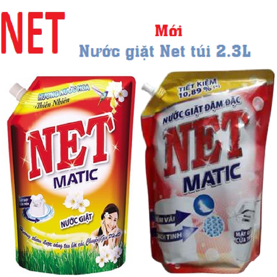 Túi Nước giặt Net Matic hương nước hoa đỏ đậm đặc 2.3L