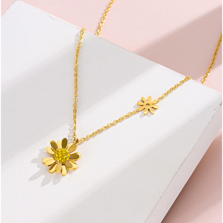 Dây chuyền nữ ttian hoa cúc siêu đẹp, bền màu, chuẩn thời trang