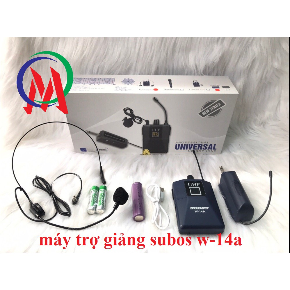 Máy Trợ Giảng Subos W-14a, Có Thiết Bị Phát Aamply Loa Ko Dây