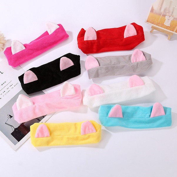 Băng đô rửa mặt tai mèo [⚡Siêu Cute⚡] Băng đô cài tóc turban nữ vải nhung chất đẹp mềm mượt Hàn Quốc 88264 88264 Sỉ Lẻ G