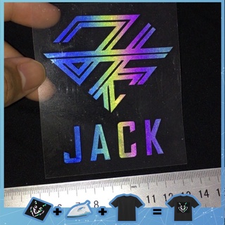 Logo jack j97 decal phản quang 7 màu là ủi ép nhiệt vào áo