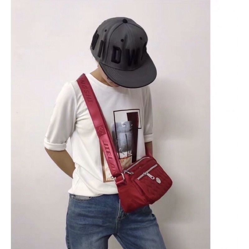 Túi vải dù cao cấp loại đẹp đeo chéo kẹp nách phong cách thời trang giá rẻ túi trung niên đi chợ , đi làm công sở TVD34