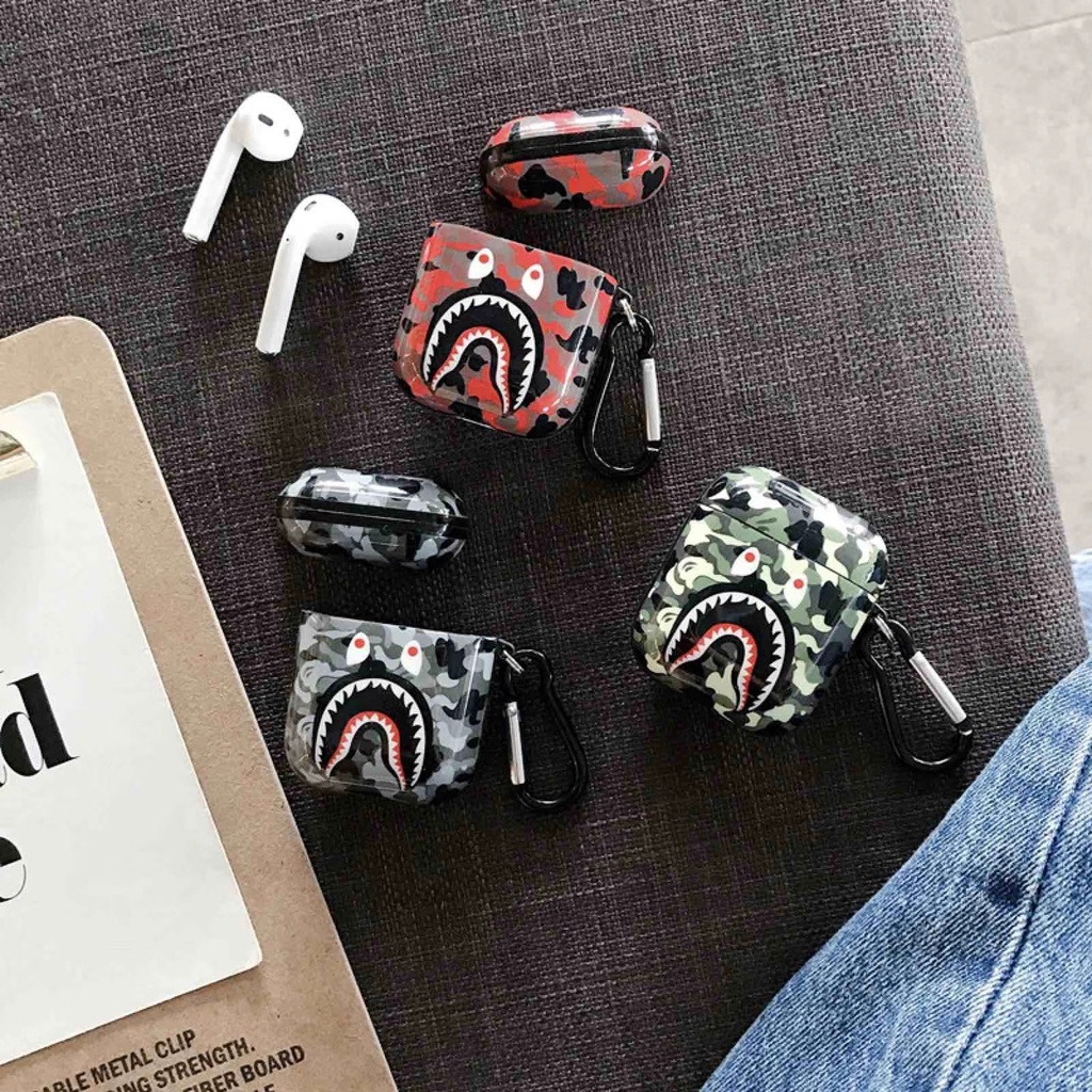 Vỏ Case airpod 2/pro, Ốp tai nghe Airpods pro bộ hình bape cá tính cực chất - TOM CASE