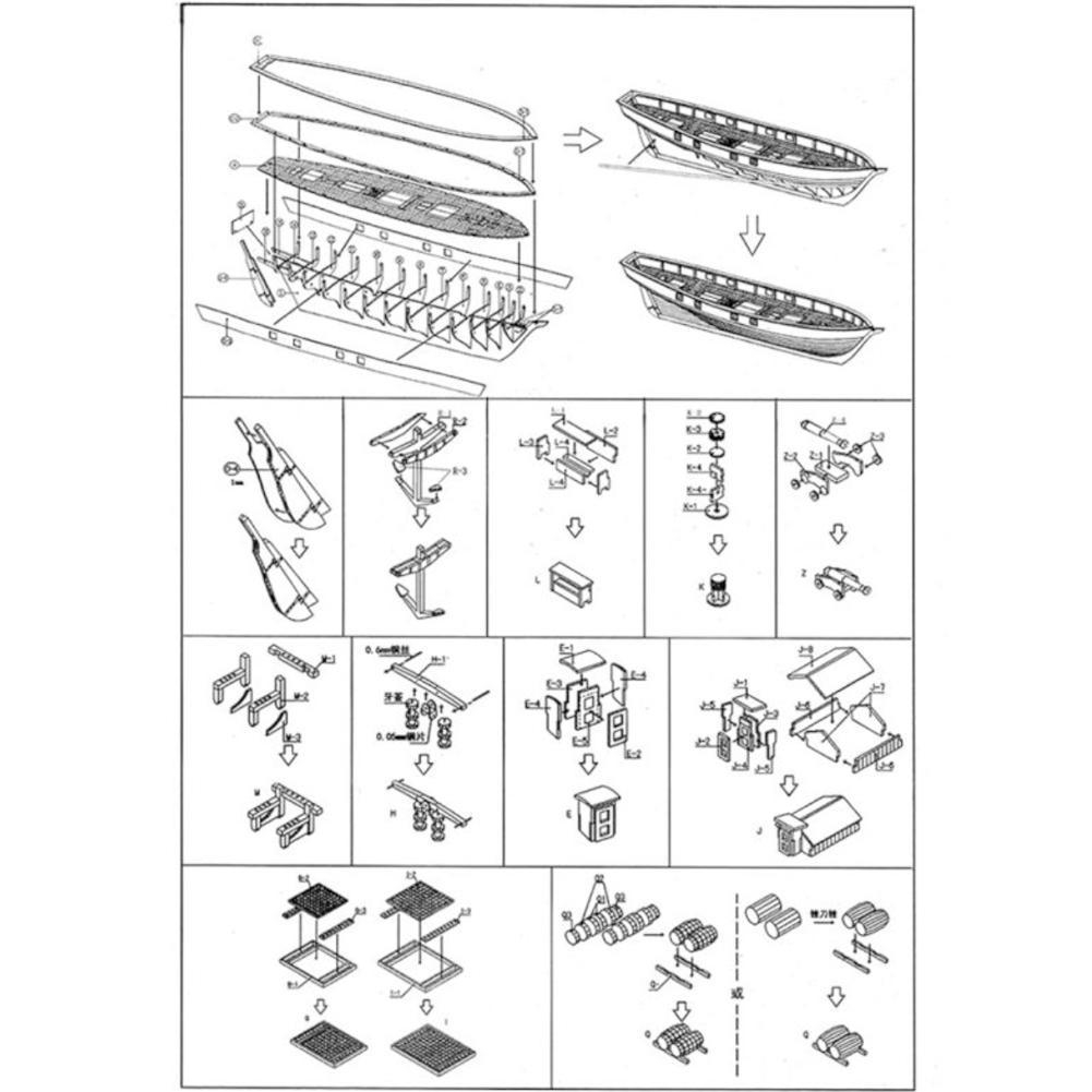 Mô Hình Thuyền Buồm 3d Bằng Gỗ Tỉ Lệ 1: 100 V1u7