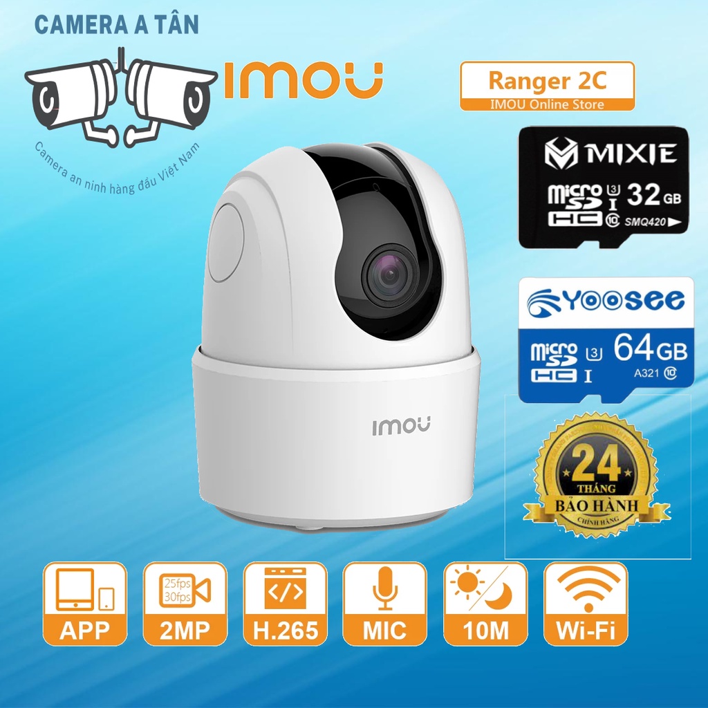 Camera an ninh Dahua imou Wifi không dây Ranger 2CTA42P 4MP NEW phát hiện con người quan sát ban đêm cho bé