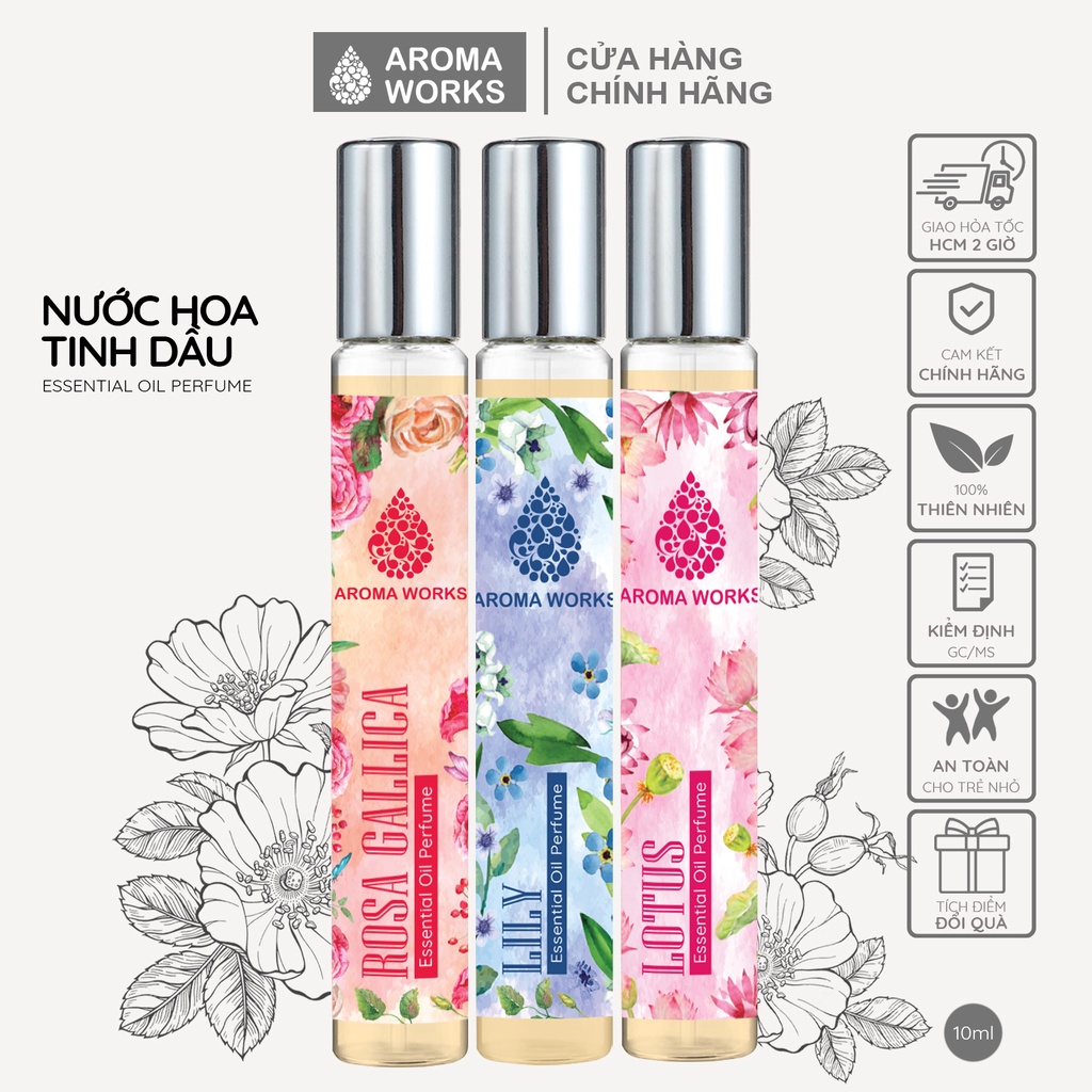 Nước Hoa Tinh Dầu Aroma Works Essential Oil Perfume 10ml