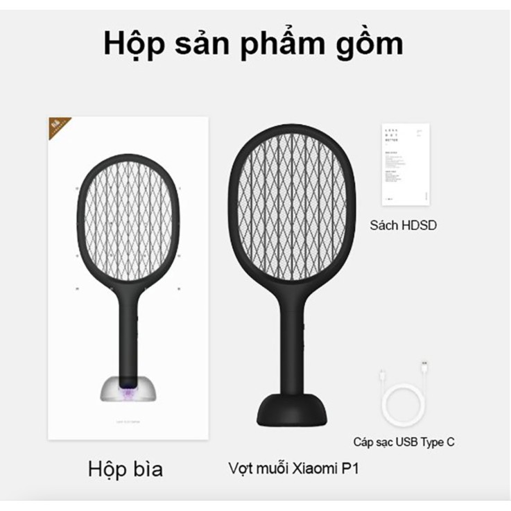 Vợt bắt muỗi Xiaomi Solove P1 - Hàng Chính Hãng