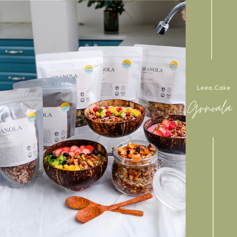 Ngũ cốc Granola siêu hạt, cao cấp gói 450g - Ngũ cốc hỗ trợ Giảm cân, giữ dáng, thơm ngon, siêu tiện lợi