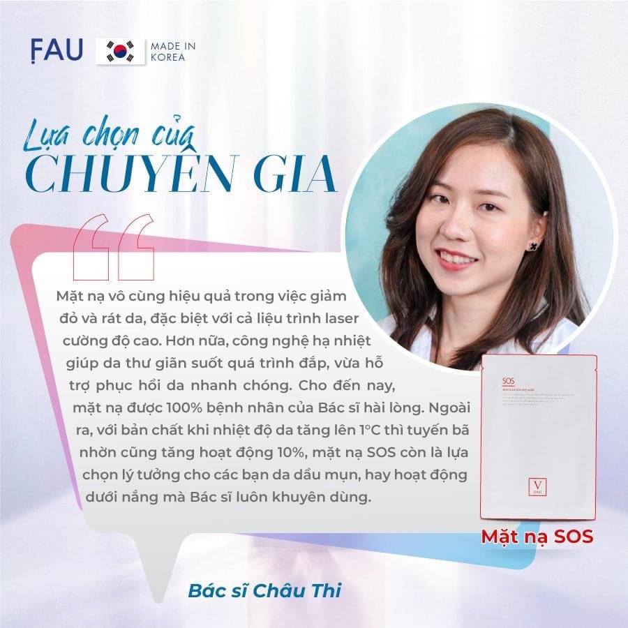 FAU Skin Solution SOS Mask - mặt nạ hồi phục da cấp tốc