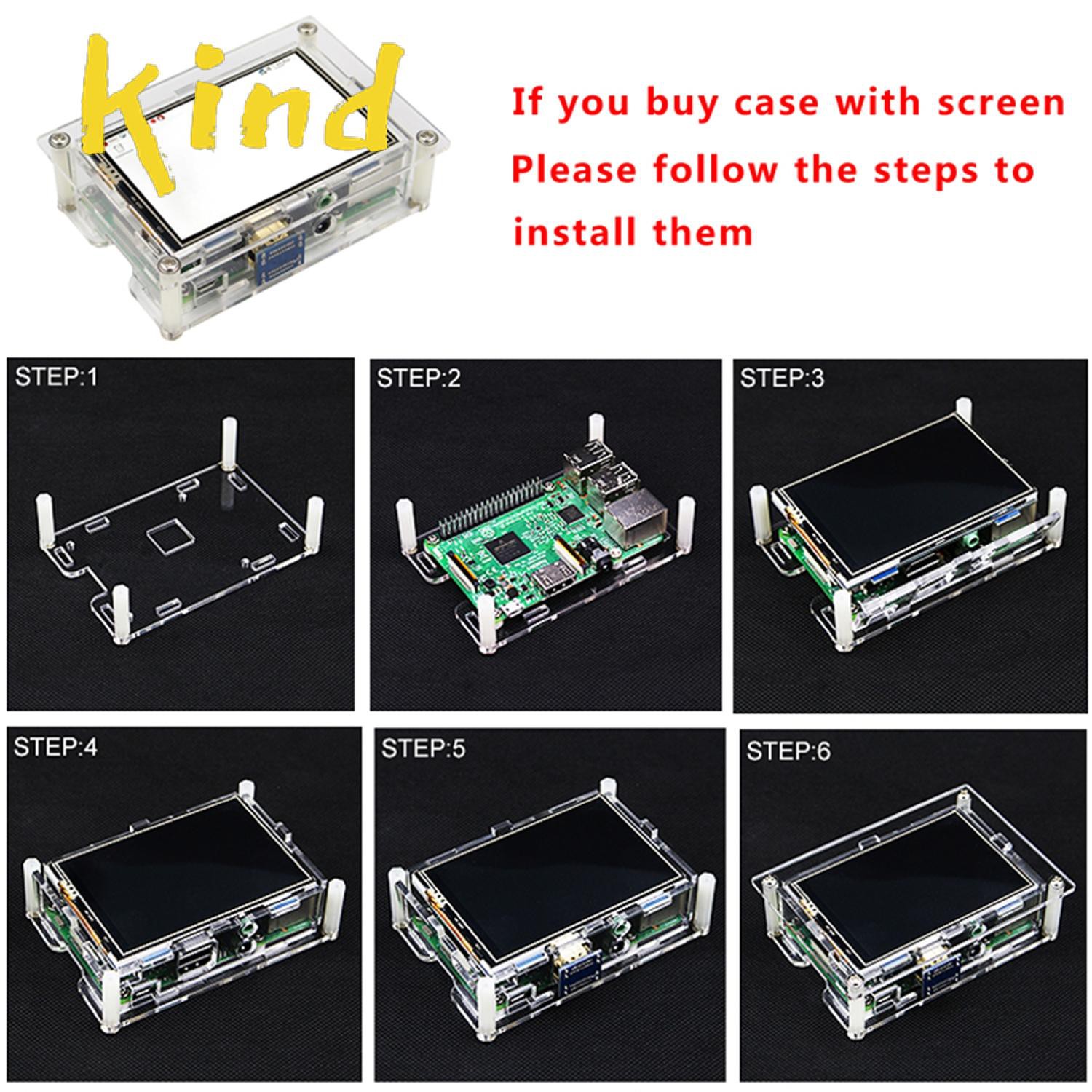 Hộp Nhựa Acrylic 4 Chế Độ Cho Raspberry Pi