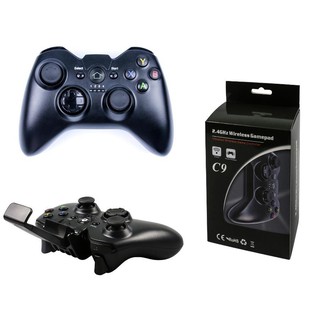 Tay game C9 kiểu Xbox 360, pc, android + đế + usb wifi
