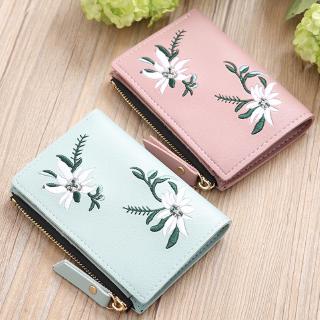Ví cầm tay khóa kéo thêu họa tiết vintage cho nữ