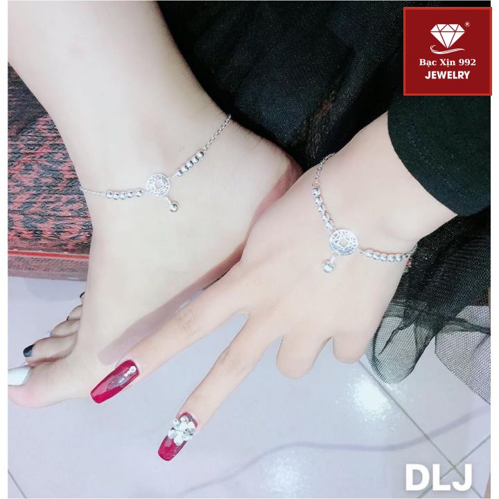 Lắc tay bạc nữ KWJ mang lại may mắn chuẩn bạc .