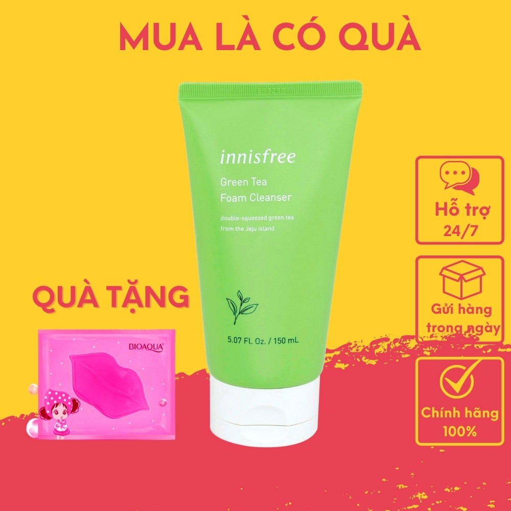 Sữa rửa mặt trà xanh Innisfree Green Tea Foam Cleanser 150ml Hàn Quốc | BigBuy360 - bigbuy360.vn