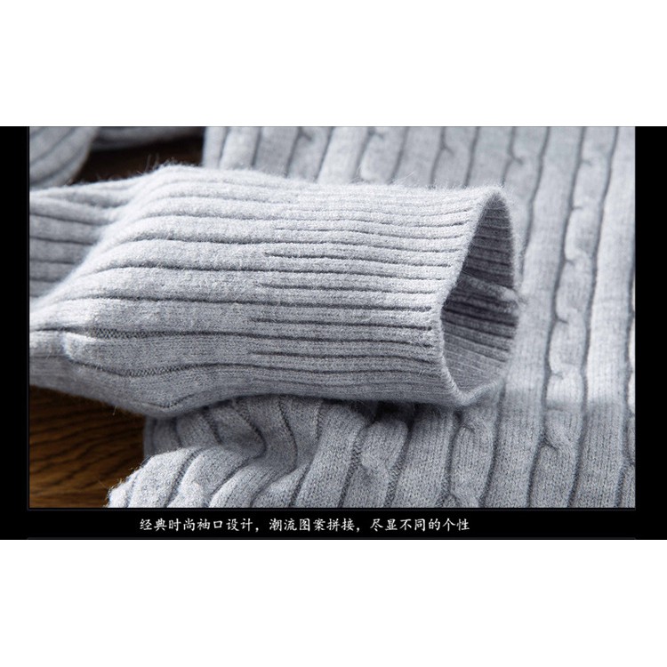 Áo Len nam Cổ Lọ Vặn Thừng Hàng Quảng Châu cao cấp FAVITI T108