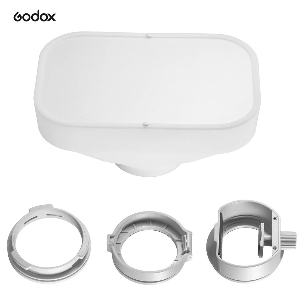 Hộp Gel Tạo Hình Vòm Mềm Godox ML-CD15 ML-CS1625 &amp;amp; Set 3 Đầu Chuyển Đổi Cho Đèn Flash Hỗ Trợ Live Stream