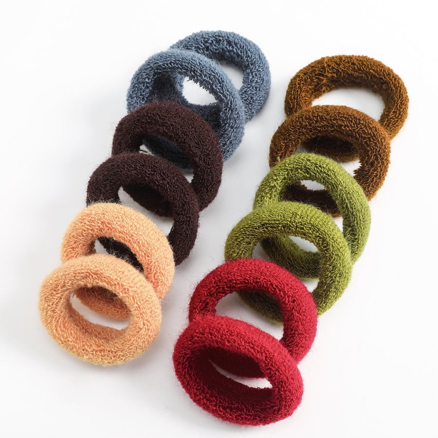 Bộ 6/ 12 dây buộc tóc co giãn nhiều màu sắc thời trang dành cho nữ