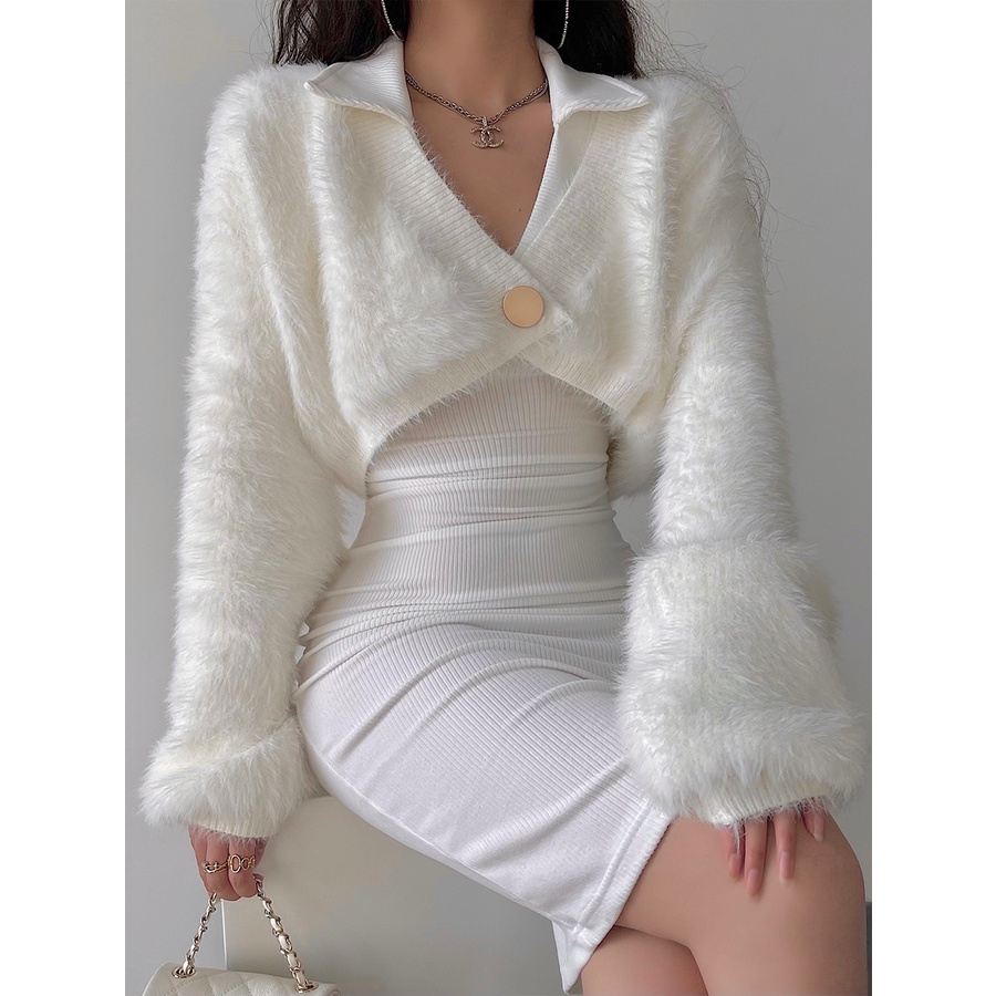 Áo Khoác Cardigan Cổ Chữ V Phong Cách Hàn Quốc Thời Trang Mùa Thu Mới Cho Nữ