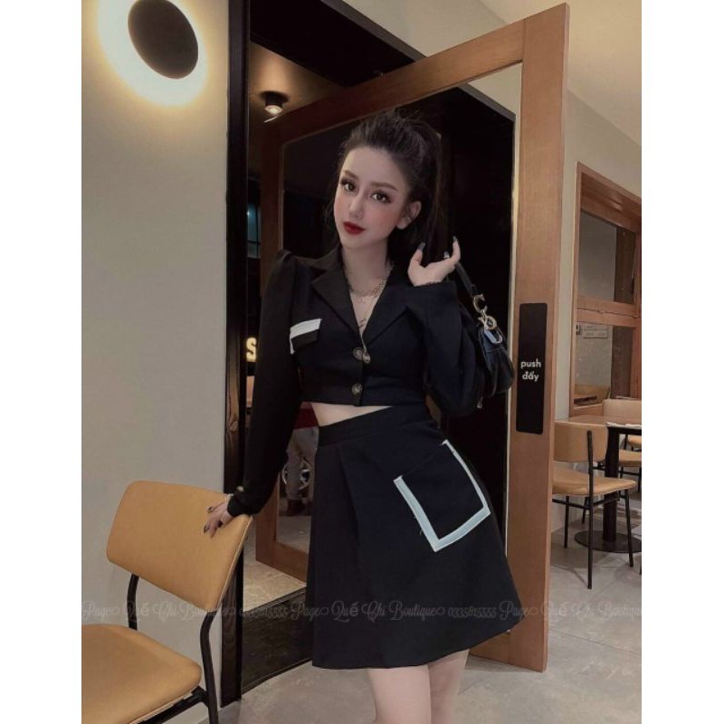 sét chân váy tay phồng