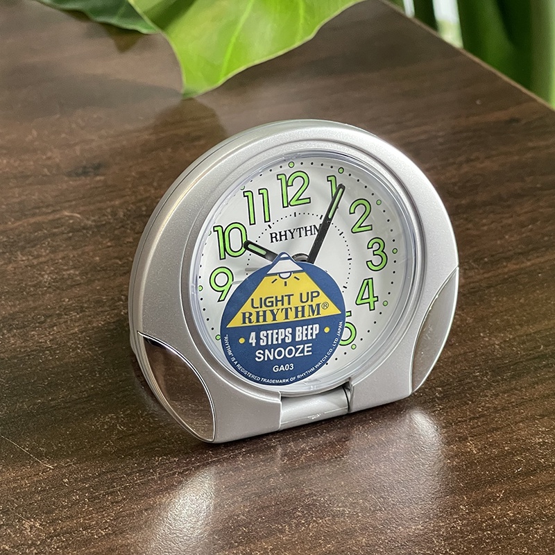 Đồng hồ báo thức Nhật Bản Rhythm CGE601NR19 Kt 8.1 x 7.2 x 2.3cm, 45g Vỏ nhựa, Dùng Pin