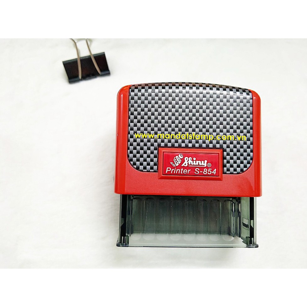 Khắc Con Dấu 3-4 Dòng Thương Hiệu Shiny S224, 58x22mm - Khắc dấu HM