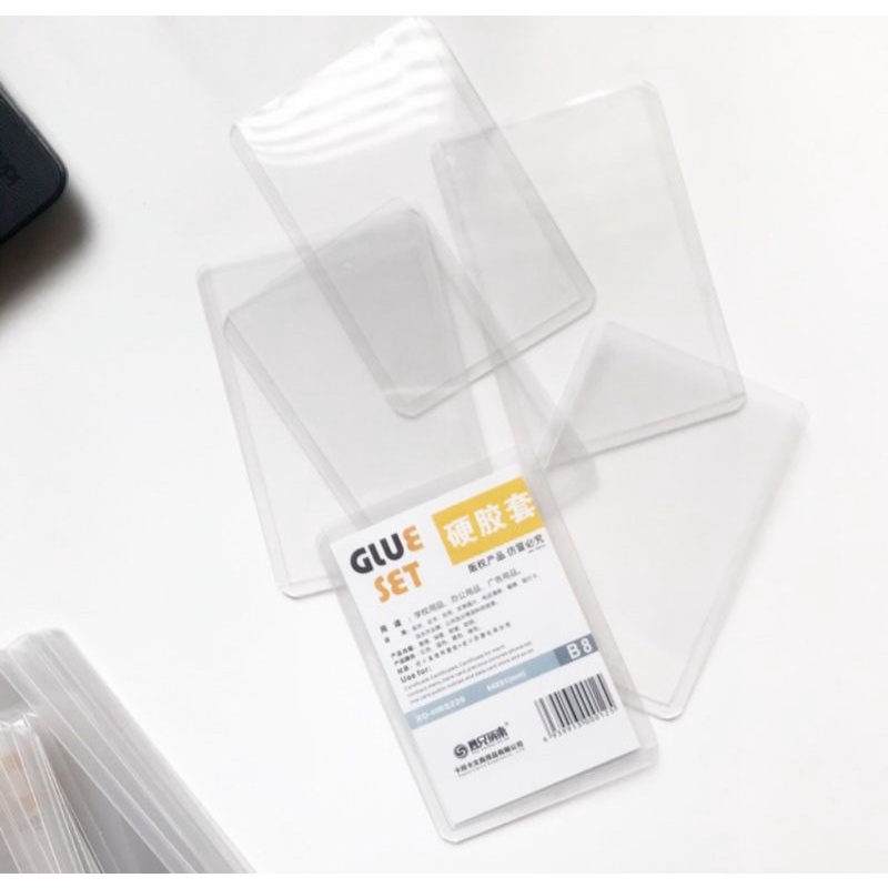 Toploader B8 dọc đựng ảnh card photocard Loại không ám xanh, Trắng trong Bìa cứng bỏ card