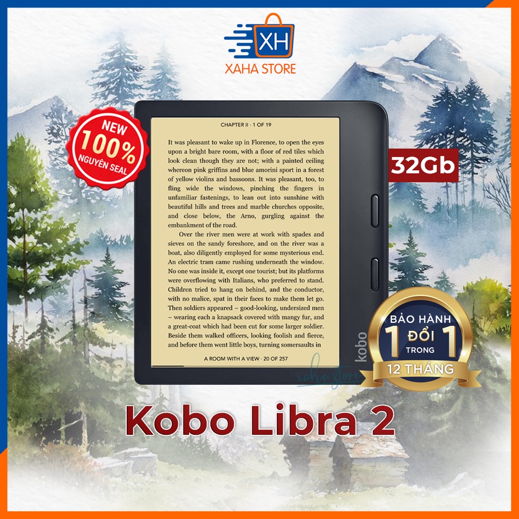 Máy Đọc Sách Kobo Libra 2 - Bản Nâng Cấp của Kobo Libra H2O 7 inch Sạc thumbnail