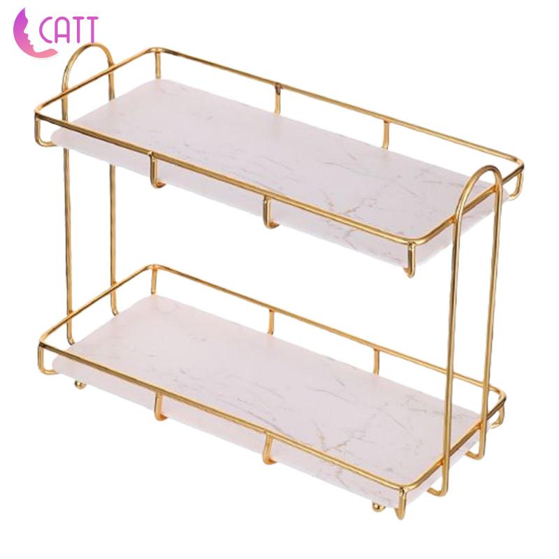 Giá Đỡ Trưng Bày Nước Hoa 2 Tầng Bằng Sắt Để Bàn Tiện Lợi