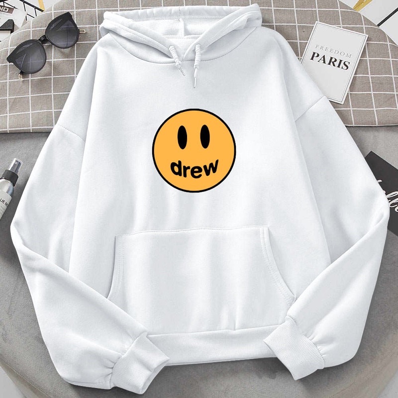 ÁO HOODIE IN MẶT CƯỜI DREW NAM NỮ ĐỀU MẶC ĐƯỢC SIZE TỪ 40-70KG (có kèm clip thật)