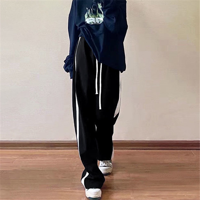 Quần Thể Thao Ống Đứng Viền Sọc Thời Trang Năng Động Cho Nữ