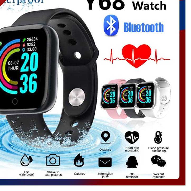 Đồng Hồ Thông Minh Lr23 Y68 Kết Nối Bluetooth Chống Nước Hỗ Trợ Theo Dõi Nhịp Tim Thiết Kế Mới Hợp Thời Trang