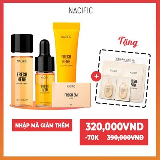 Bộ dưỡng mini nacific fresh herb origin kit + tặng sample kit - k2v shop