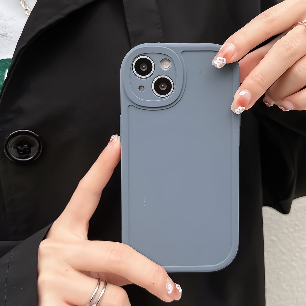 Fashion Grey Color Simple Style Phone Cover,Fashion Shockproof Full Protective Phone Case, For iPhone 14/13/12/11/XS/8P/7P