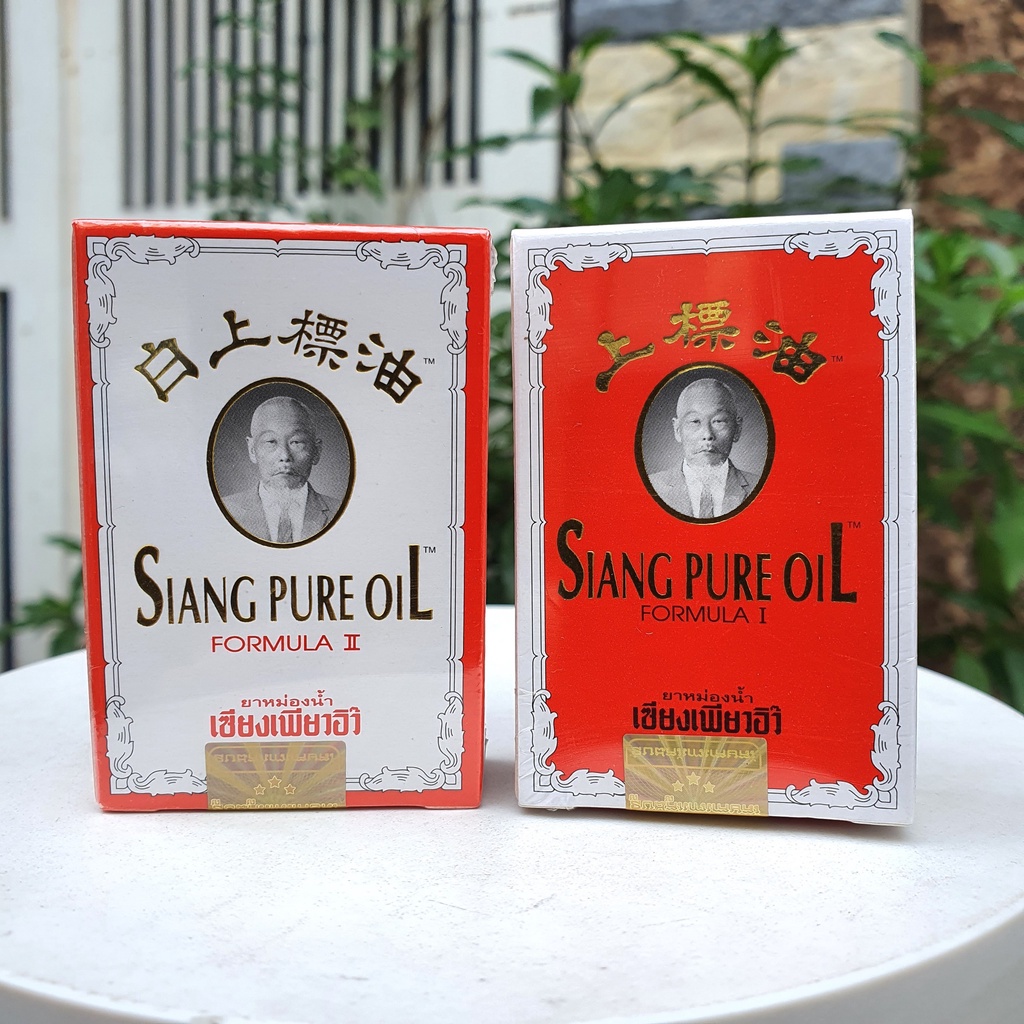 Dầu gió ông già Trắng , Đỏ Siang Pure Formula 2 II Thái Lan Đủ Size