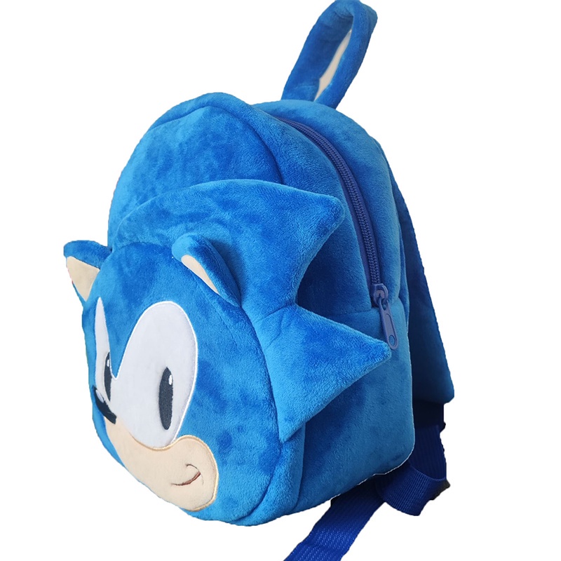 Balo Đi Học Hình Nhím Sonic Nhồi Bông Đáng Yêu Cho Bé